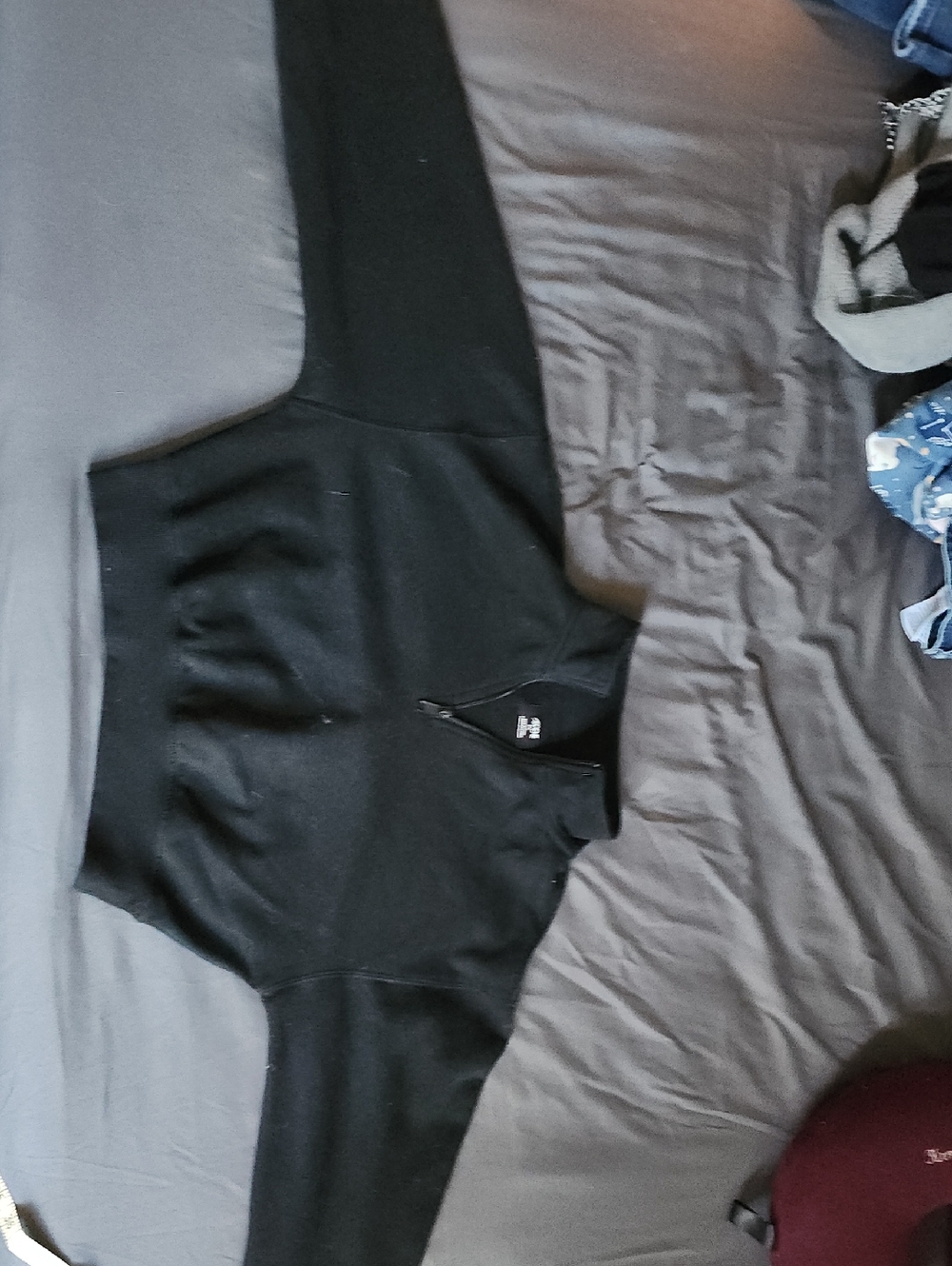 Ardene Black Half-Zip Fleece Pullover